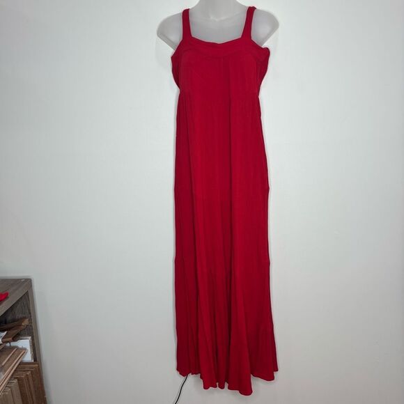 Knox Rose Dresses & Skirts - Knox Rose Red tiered Dress maxi size XS romantic boho casual   Sleeveless